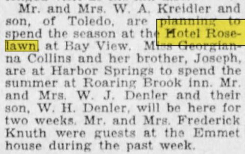 Staffords Bay View Inn (Motel Roselawn) - Jul 28 1929 Ad (newer photo)